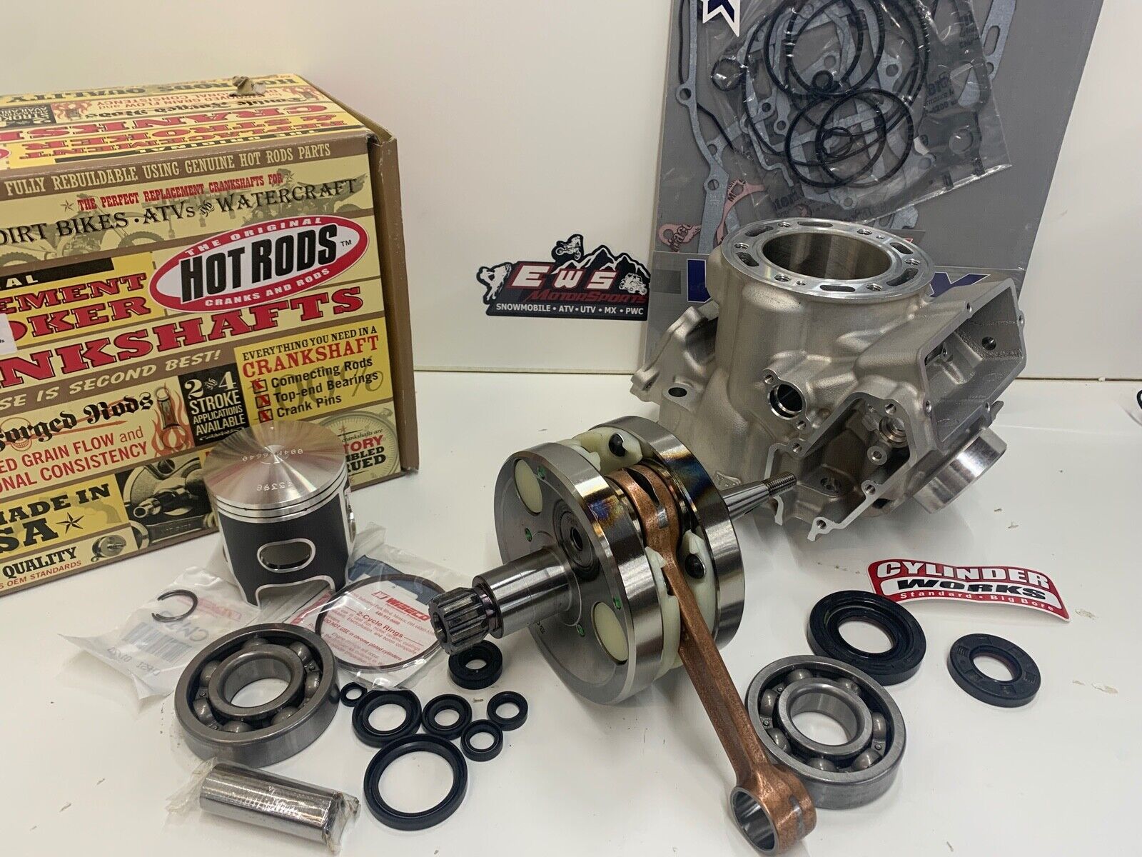 YAMAHA YZ 125 ENGINE REBUILD KIT CRANKSHAFT, WISECO PISTON - Foto 7