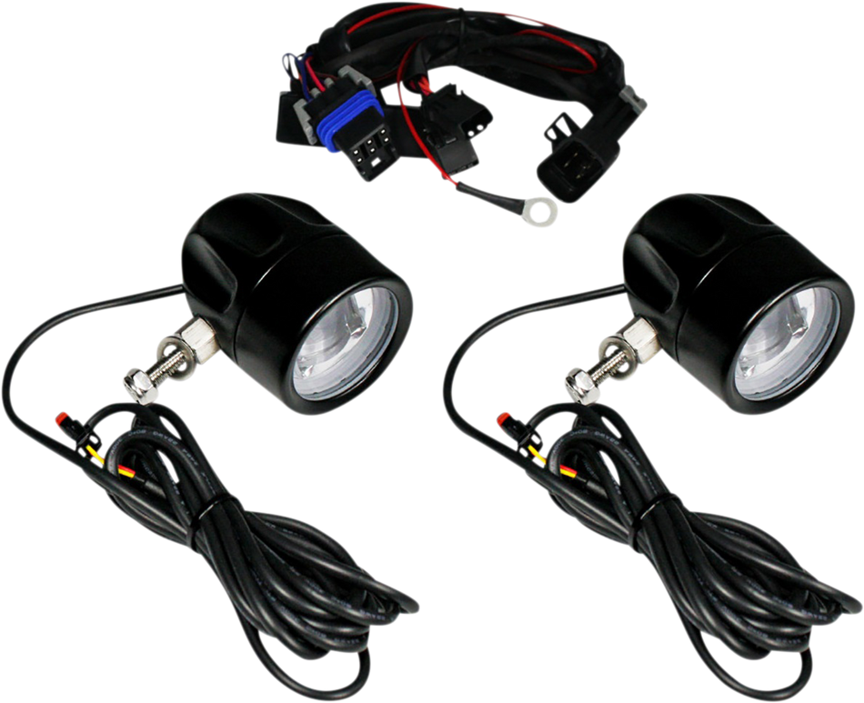 Custom Dynamics PB-FOG-CHAL-B ProBEAM LED Halo Fog Lamps Black Indian Challenger