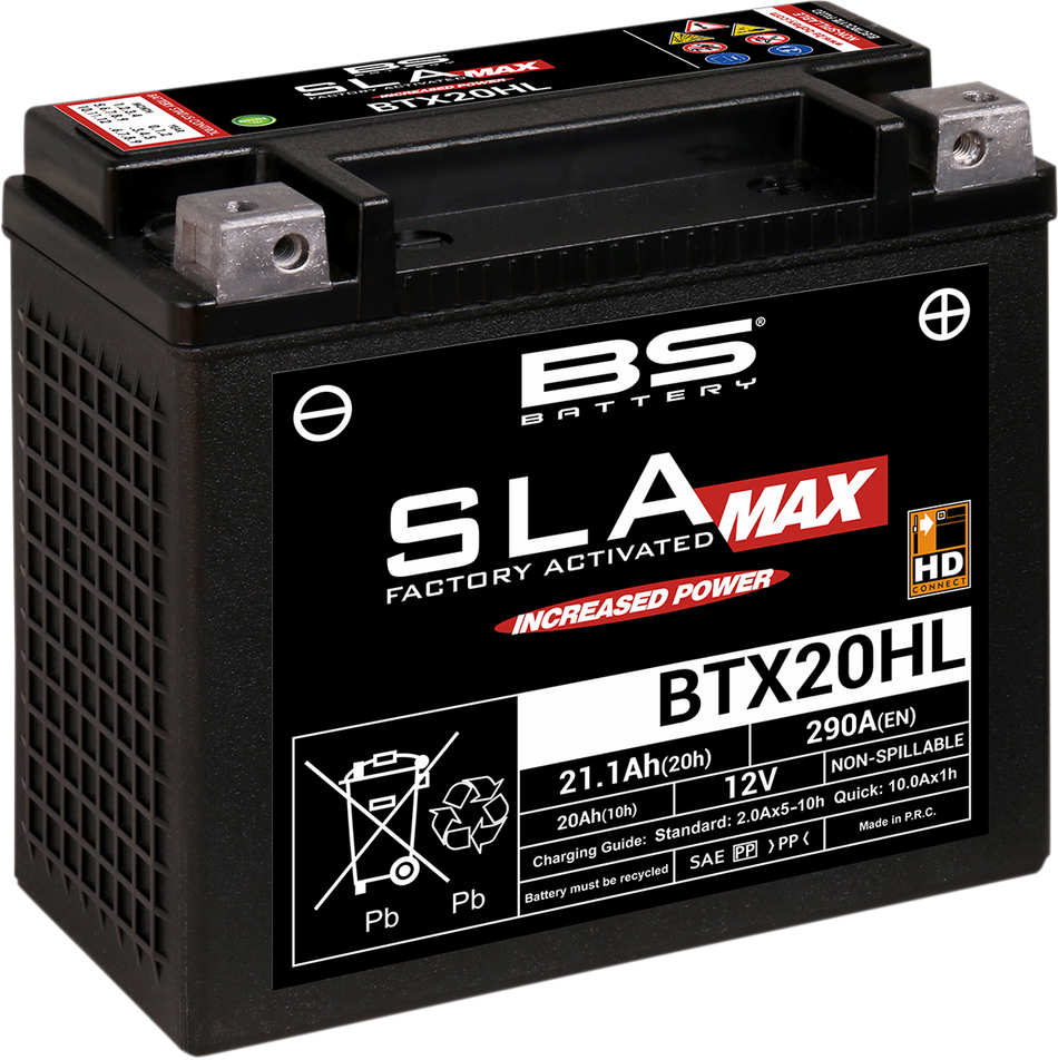 BS BATTERY SLA MAX Factory- Activated AGM Maintenance-Free Battery 300883