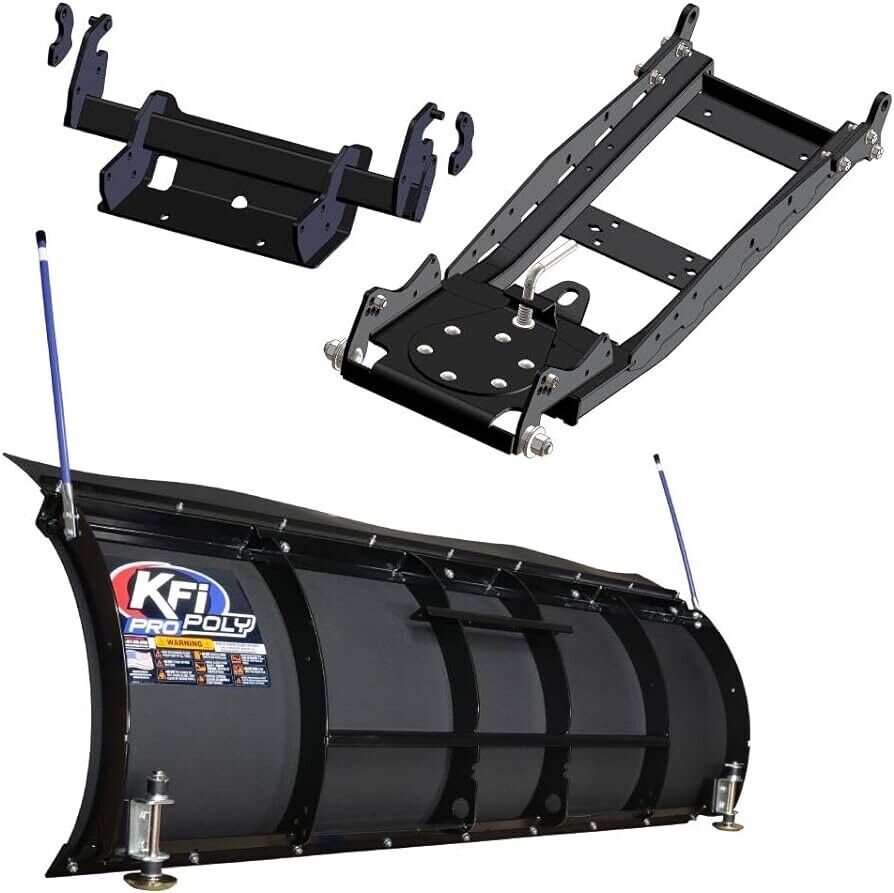 POLARIS RANGER 570 MID SIZE KFI 60" PRO POLY SNOW PLOW BLADE, PUSH TUBE, MOUNT