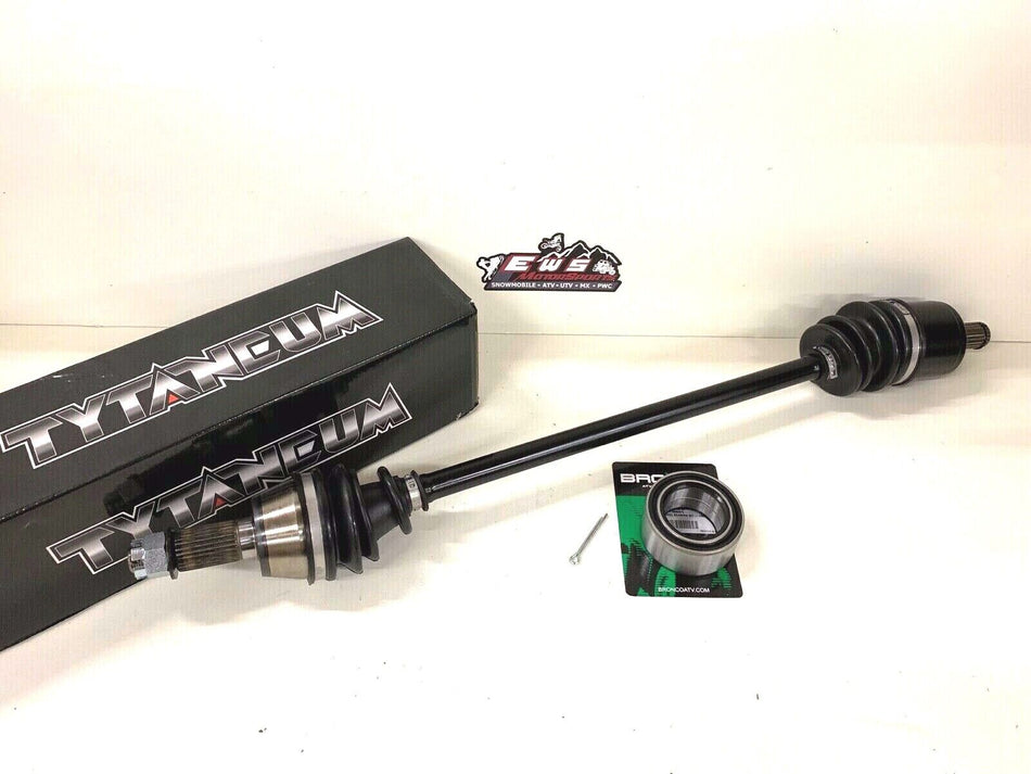 ARCTIC CAT MUDPRO 700 H1 TYTANEUM FRONT LH AXLE CV SHAFT W/WHEEL BEARING 09-11