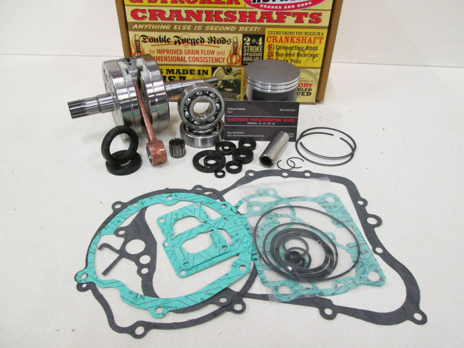 KAWASAKI KX 60 ENGINE REBUILD KIT CRANKSHAFT, NAMURA PISTON, GASKETS 1 ...