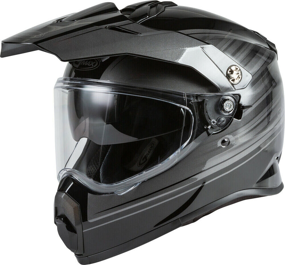 GMAX AT-21 ADVENTURE RALEY HELMET BLACK/GREY LG