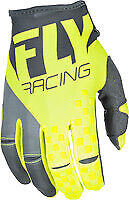 FLY RACING KINETIC GLOVES HI-VIS/GREY SZ 11 X-LARGE