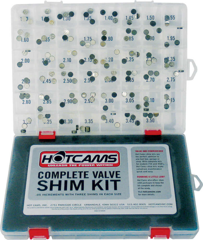 HONDA CRF 450R HOT CAMS VALVE SHIM KIT 1.20MM-3.50MM 9.48MM O.D.