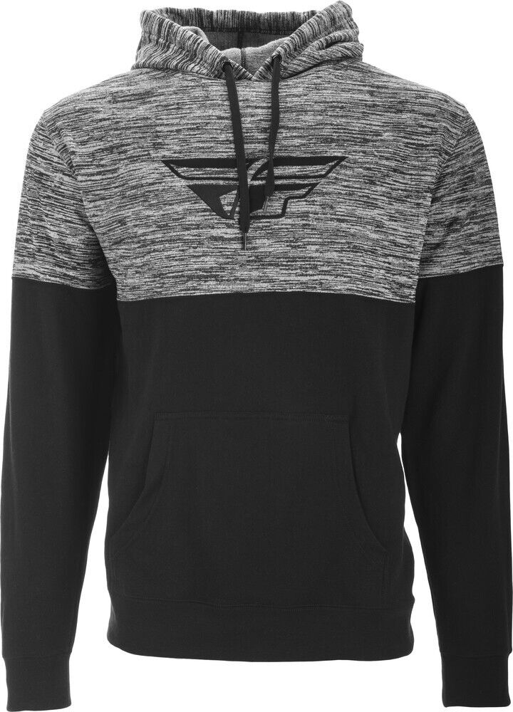 FLY RACING F-WING PULLOVER HOODIE BLACK NOISE LG